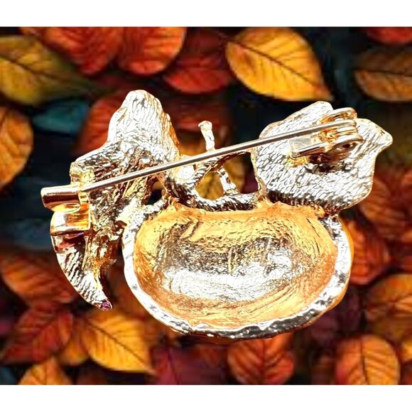 Pumpkin Brooch Pin New Fall Leaves Thanksgiving Bountiful Harvest Festiv… - Picture 10 of 10